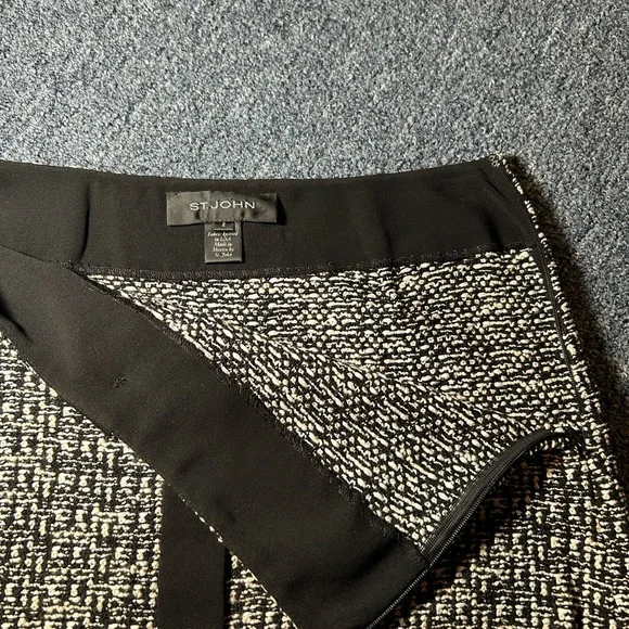 St. John Classic Black and White Tweed Suit Set - Picture 9 of 10